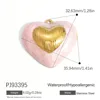 Corazón dorado 8 rosa claro