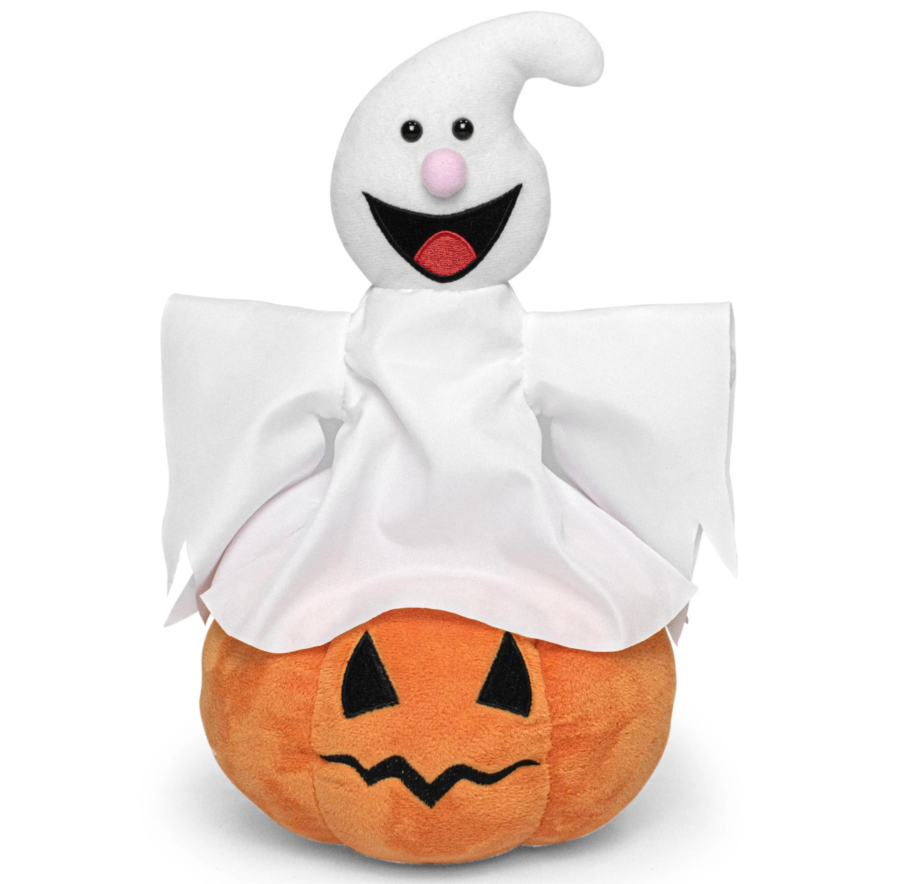 Fantastic Dancing With Music Halloween White Ghost Toys  Halloween Stuffed Plush Toys Pumpkin Electric Toys For Home Decoration