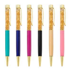 Creative Gold Foil Sports Ballpoint Pen with Laser Engraved Custom Logo Metal Body for Wedding Commemorative Christmas Gift