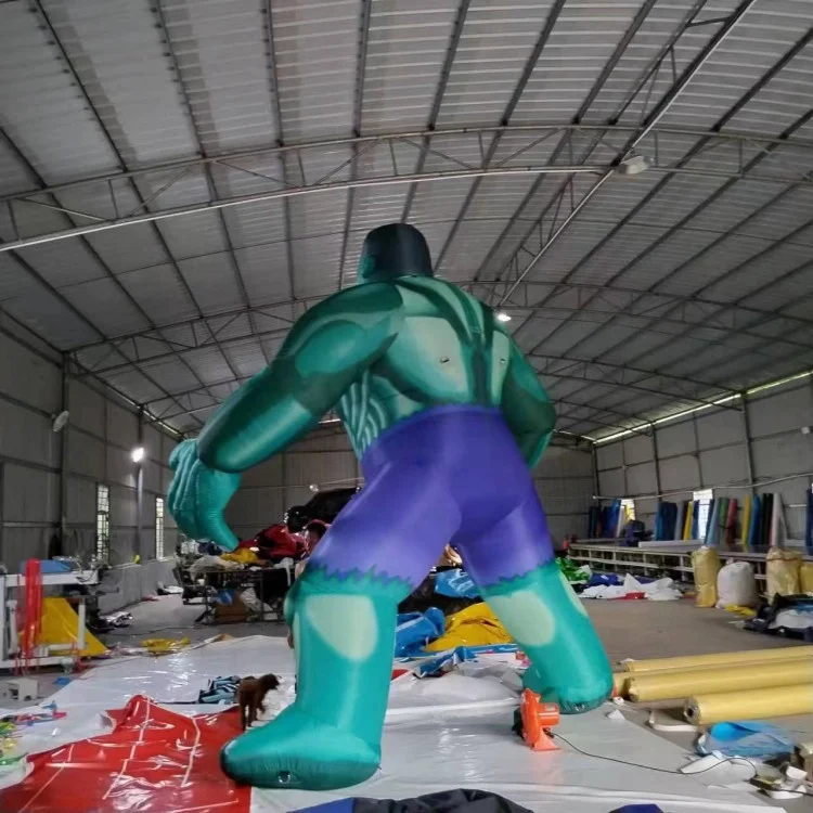 Customized Giant  Inflatable Super Hero Hulk Cartoon Decoration