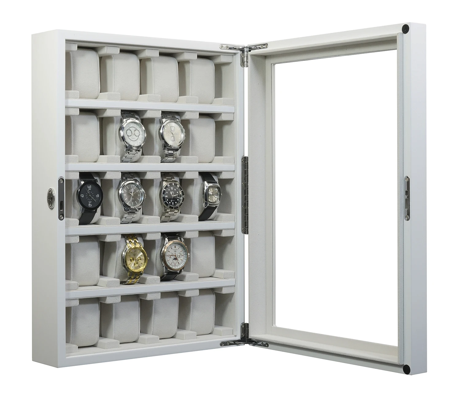 Scatola Porta Orologi Da Viaggio &ndash; 3 Slot &ndash; Custodia Organizer Con Vetrina