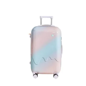 custom logo custom logo Gradient Style Suitcase Travel Suitcase with a High Level of Appearance Sporty Style Password Box