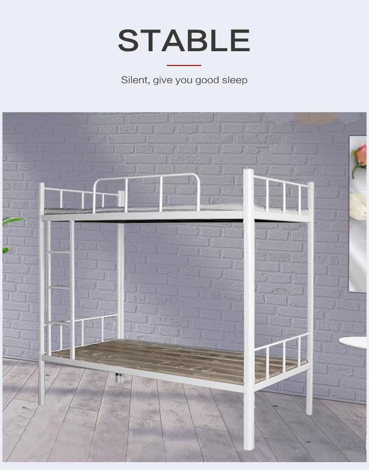 Steel Cheap Metal Adult Bunk Beds Can Split Into Two Separate Using for Dormitory