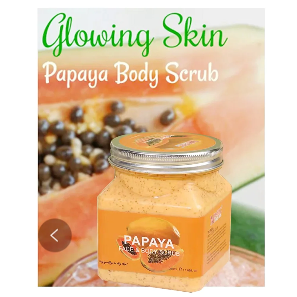 Remove Dirt Deeply Improve Chicken Skin Cleansing Whitening Polish Skin Bright Smooth Papaya Face Body Scrub