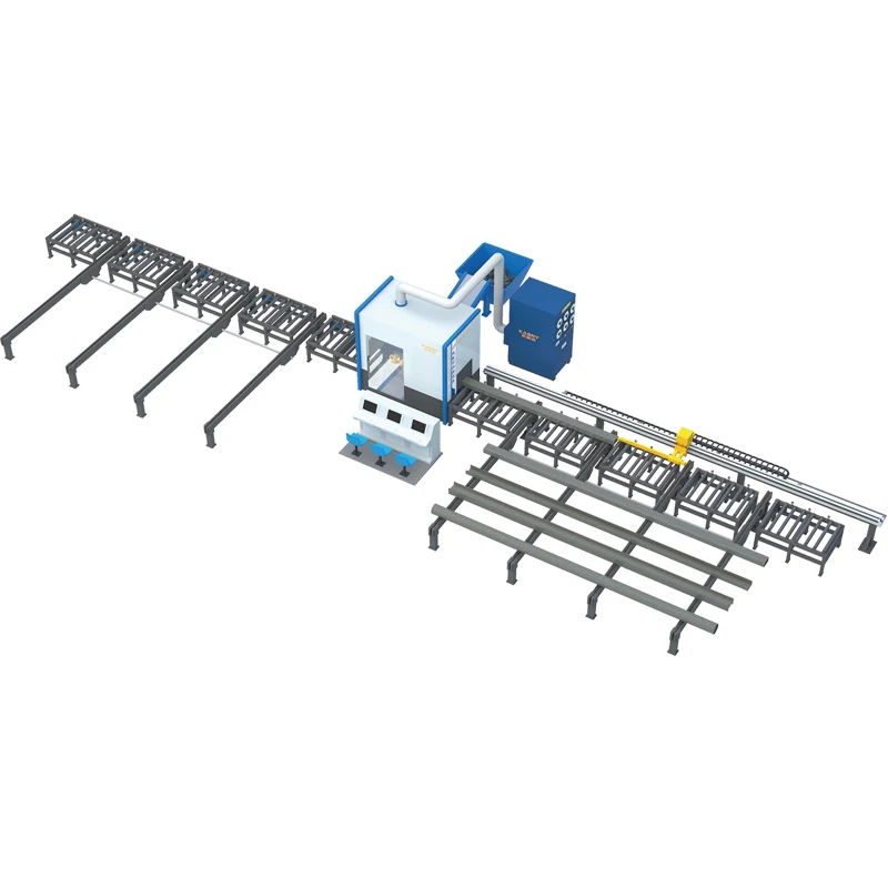 Автоматическая производственная линия h-beam, сборка ЧПУ 360, Роботизированный трубчатый резак для трубы, профиль h-образного луча