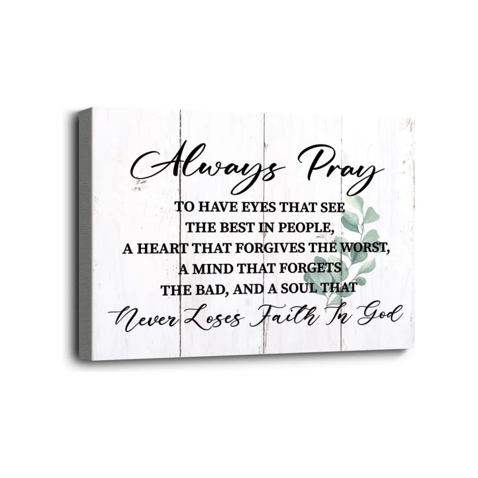 Always Pray To Have Eyes Faith In God Canvas Wall Art Decor Canvas ...