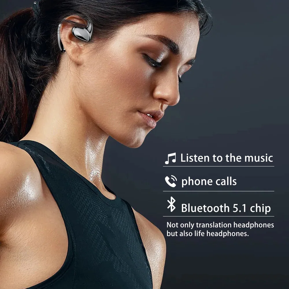 New M8 Intelligent Translation Headset 144 Chinese Language Translator TWS Wireless Bluetooth Headset with Noise Reduction