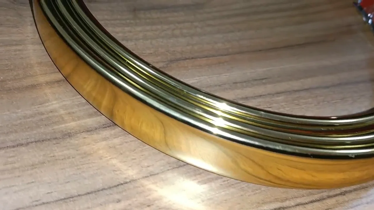 Metallic Mirror Edge Trim Hot Selling Decorative Pvc U Edge Strip