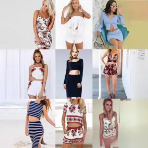 Brand Women's Mix Style Stock Dresses T-shirts Small Shirts Pants Skirts Clothes Women's Sets Used Clothes