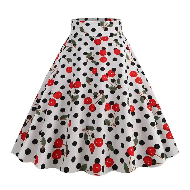 Black Red And White Polka Dot Skater Skirt Kids Polka Dot Swing