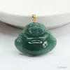 Set Buddha in oro 18k Multi Jade Blue Water (catena esclusa)