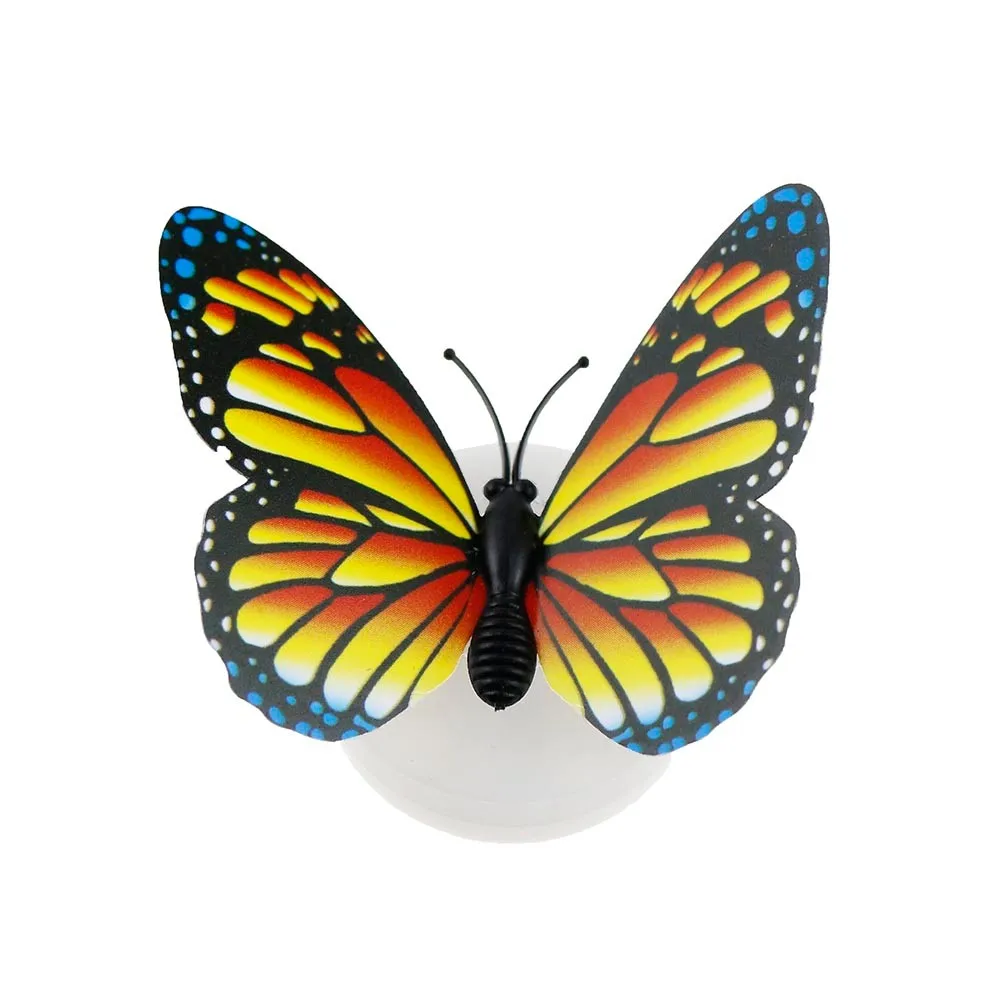 Lovely Butterfly LED Night Light Color Changing Light Lamp Beautiful Home Decorative Wall Nightlights Color Random