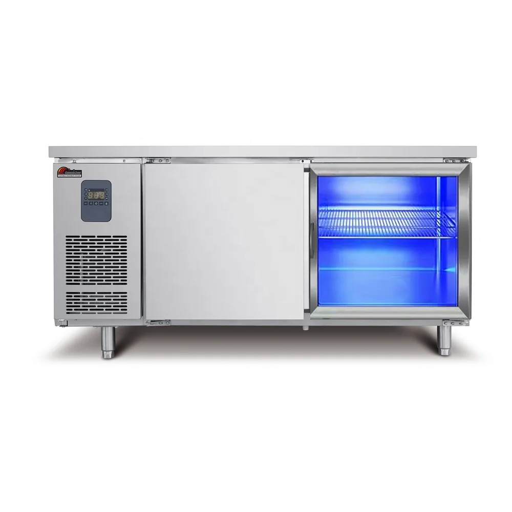 Commercial Bar Fridge Undercounted Table Freezer Restaurant Glass Door Under Counter Refrigerators