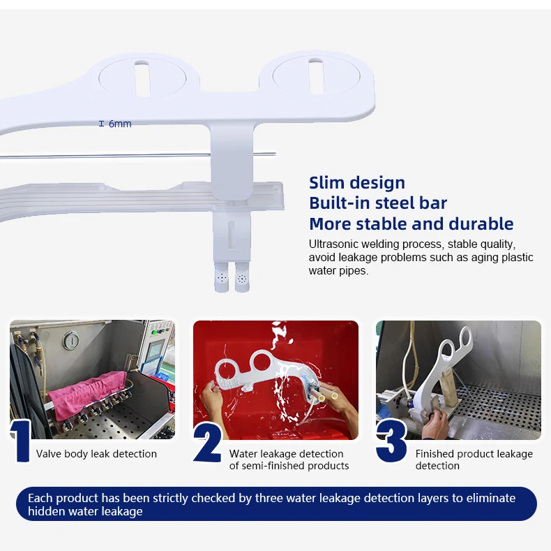 Cold Water Slim Bidet with Dual Nozzle, Custom Postpartum Care Bidet, Bathroom Muslim Toilet Seats For Disabled manufacture