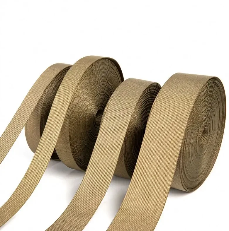 Заводская распродажа, тканая лента из переработанного полиэстера с принтом логотипа на заказ