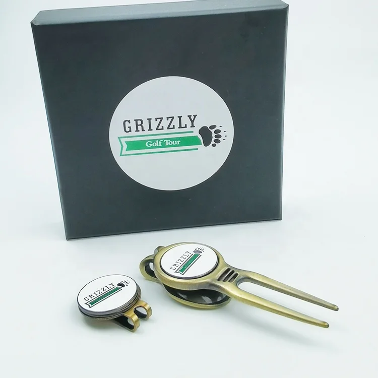 Custom Design Golf Accessories Gifts Box With Golf Divot Tool Ball Marker supplier