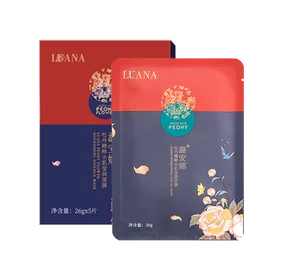 LUANA Professional Skin Care Face Sheet Mask Deep Moisturizing Nourishing Anti-Wrinkle Revitalizing Glycerin Silicone-Free All