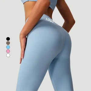 Quick Dry Activewear V Waisted Butt Lifting Wide Leg Yoga Leggings Custom logo Women Yoga Leggings
