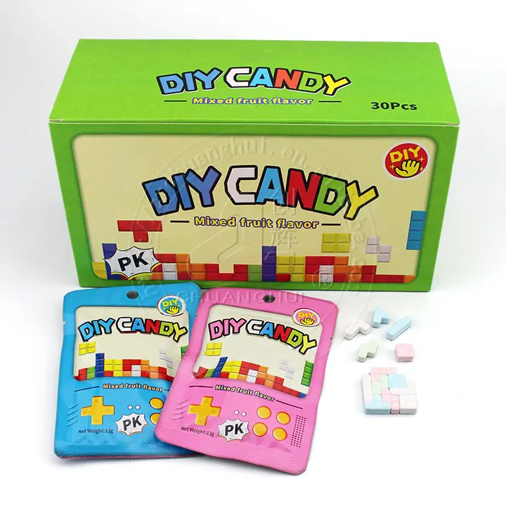 Halal DIY Mixed Fruit Flavour Building Blocks Press Candy for Kids