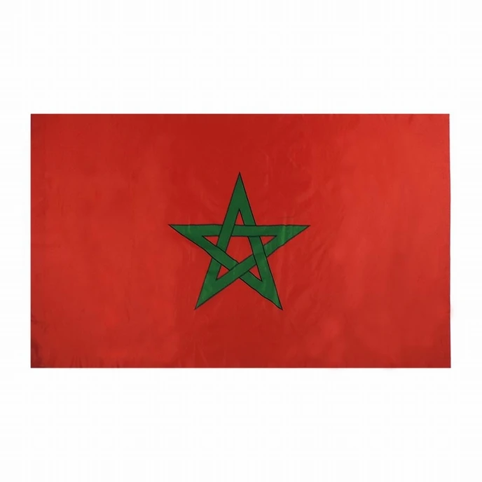 Biểu tượng cờ Ma-rốc được in lụa tinh tế với màu sắc đậm nét, đại diện cho quốc gia Maroc. Đây là một trong những biểu tượng quan trọng của nước Maroc, chắc chắn sẽ thu hút sự quan tâm của đông đảo khán giả. Hãy cùng tới đây và khám phá thêm về quốc gia Maroc.