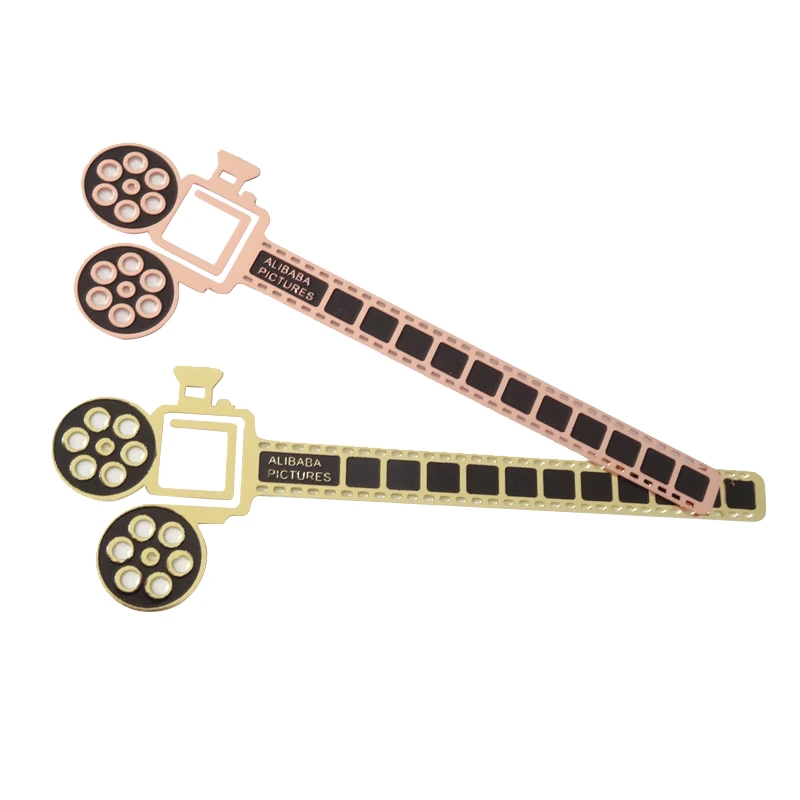 Promotion Design Custom Cheap Metal Bookmarks Gold Silver Plated Cute Soft Enamel Hollow Out Bookmark with Tassel