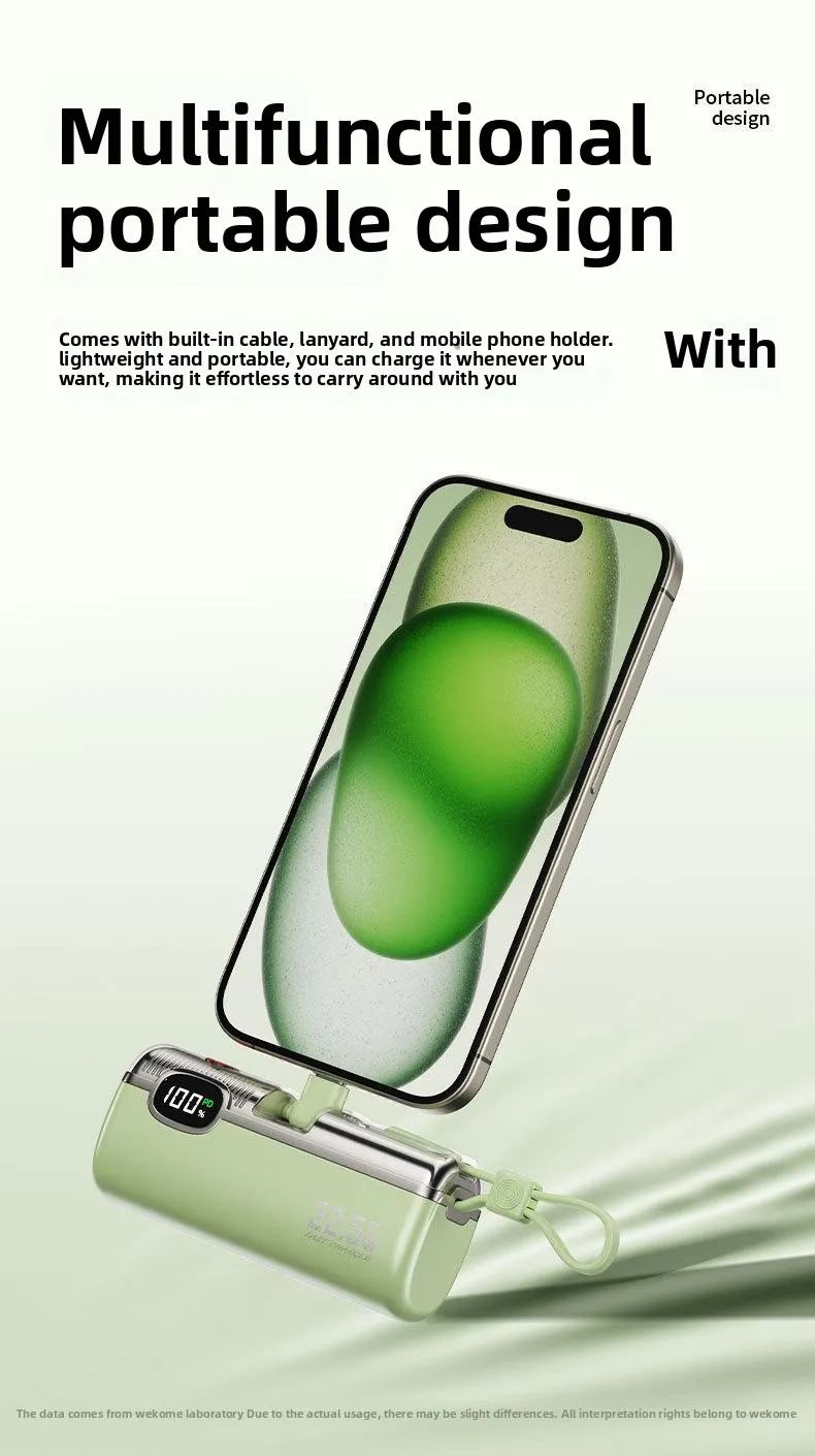 High Capacity 5000mAh Portable Charger Type-C Ultra Slim 18W Fast Charging Power Banks LED Display Quick Charge Support