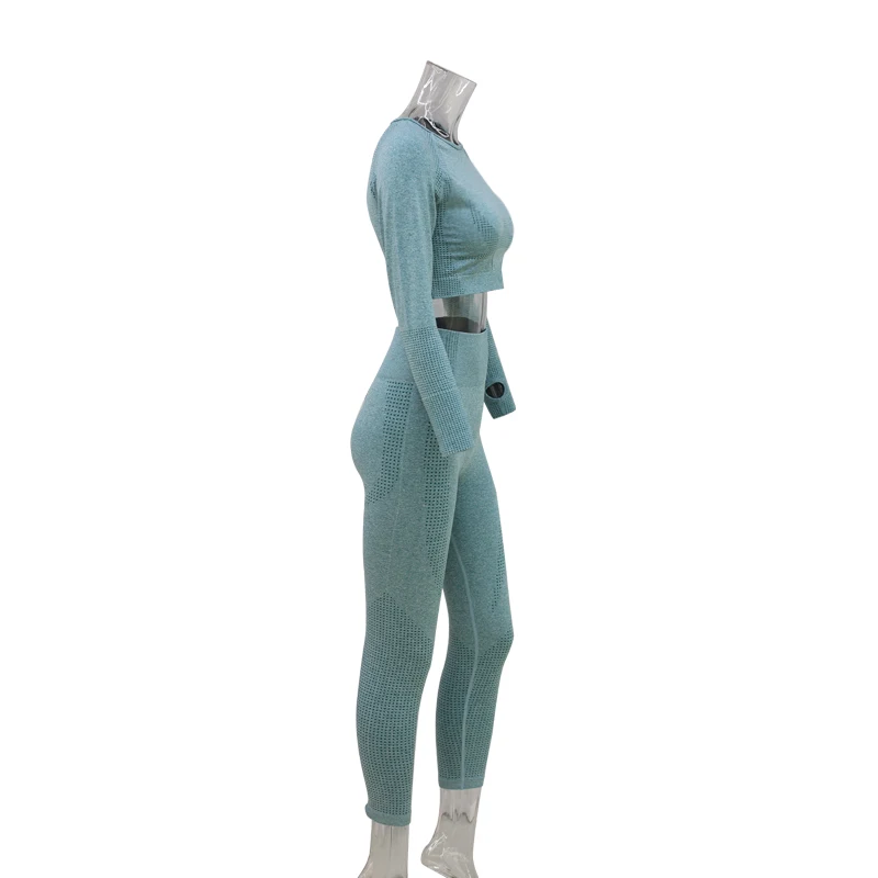 Yoga-Klage Legging stellt Sportswear-Großhandelslanghülsen-Frauen-Yoga-gesetztes AM810 der Eignungs-Frauen ein