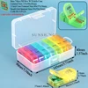 P12 7days Pill Box W/2Grids Case