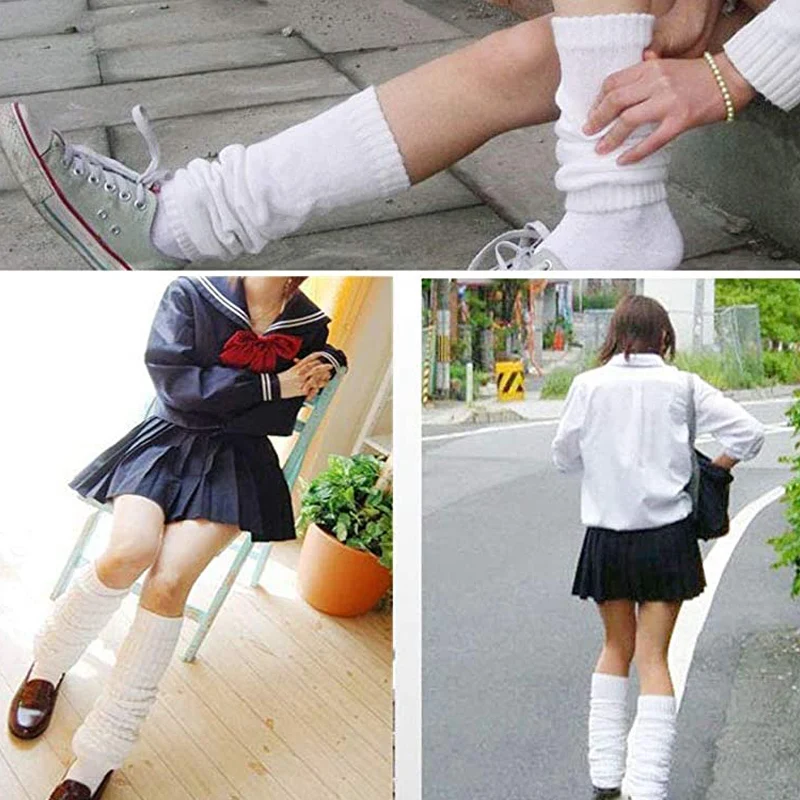 Длинные Гетры женские вязаные свободные чулки индивидуальные ребристые гетры оптовая продажа носки до колена для девочек