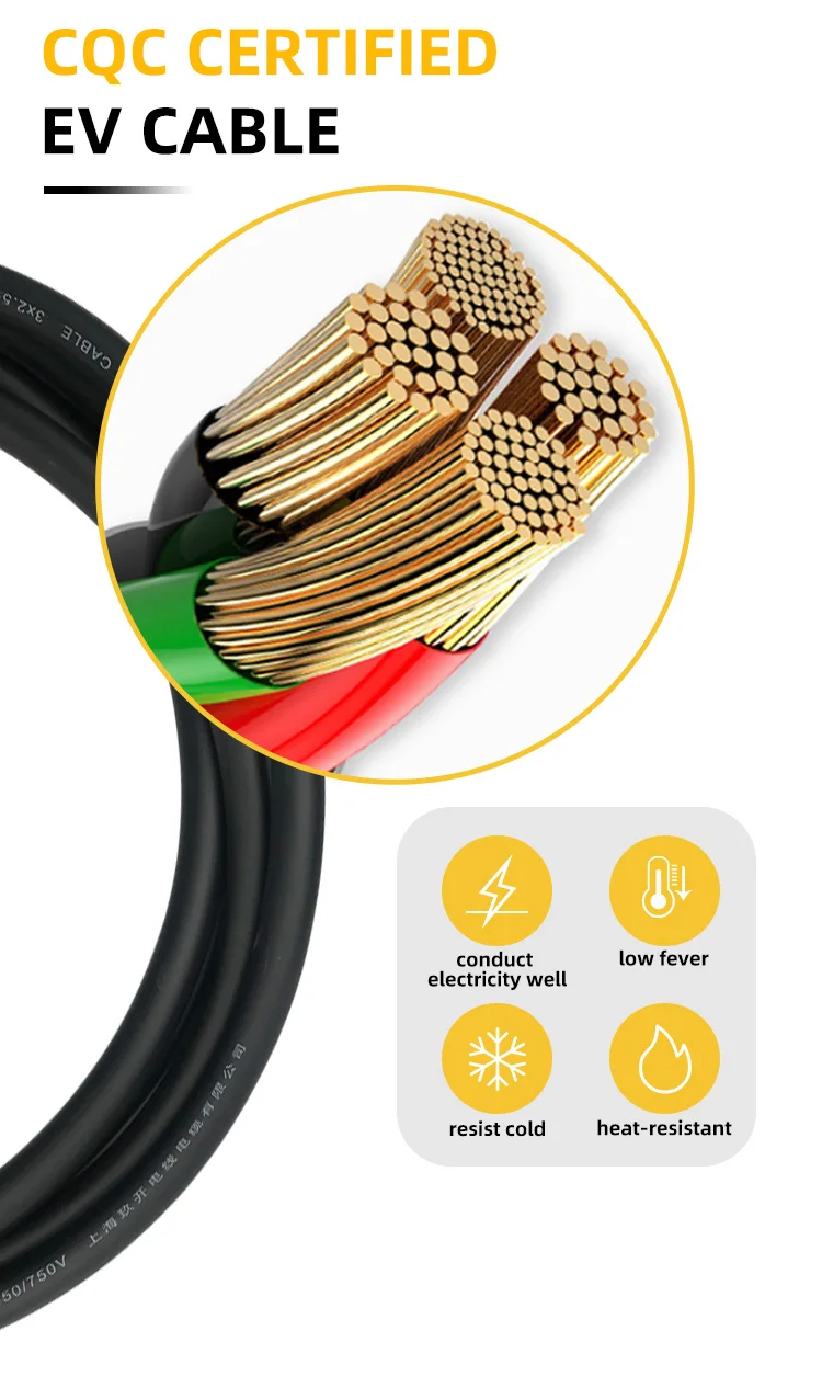 3phase 32a 22kw Fast Electric Vehicle Charger Cable 32 Amp Type2 Eu Uk