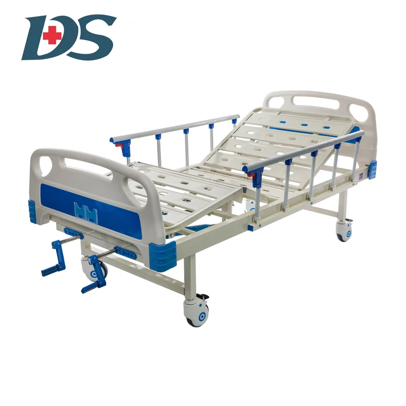 Nursing Medical Patient Bed Multi Function Two Crank Manual Hospital Bed