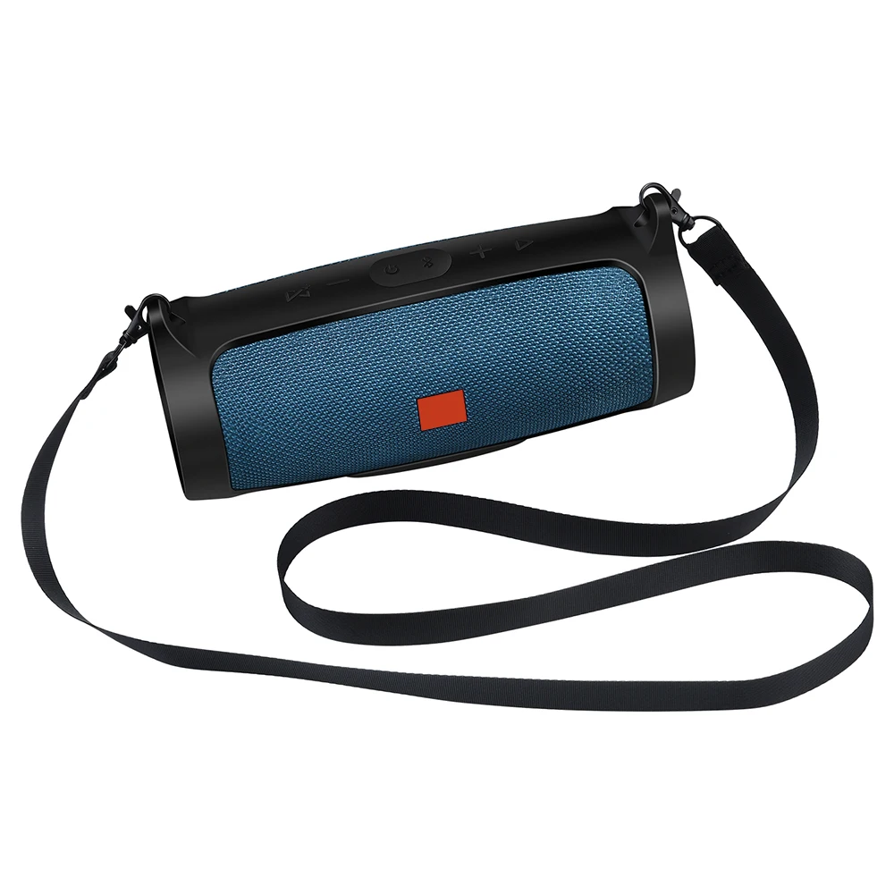 Professional Manufacturing Silicone Speaker case with Carabiner and Shoulder Strap Bumper case for jbl Charge 4
