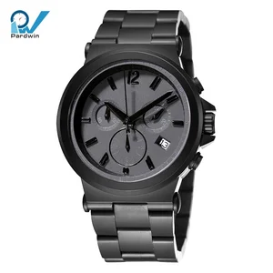 Classic Style Chronograph Watches Men Luxury Brand Automatic Leather Strap Stainless Steel Case Fashion Design 5BAR Water