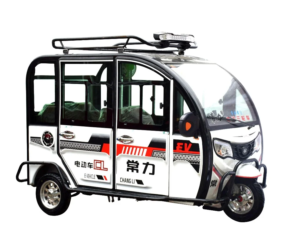 チャンリー電動三輪車クローズドキャビンタイプトゥクトゥク