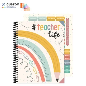 2026-2026 New Arrival Custom Linen PVC Hardcover Journal Organizer Agenda Student Weekly Diary Spiral Planner Notebook