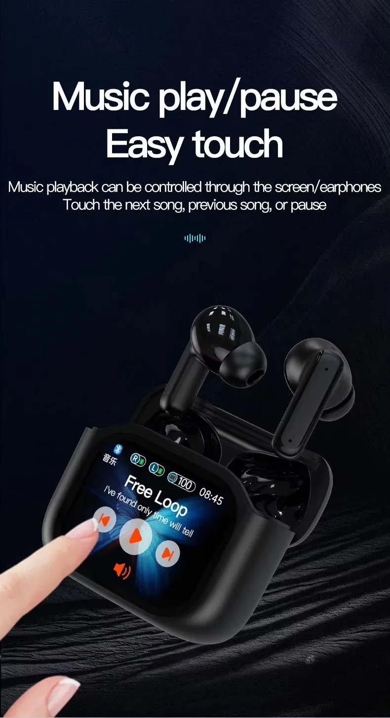 Most Popular BY-16 Sport Game Earphone BY16 Low Delay Gaming Headset TWS Earphones & Headphones LED Screen Touch Gaming Headsets