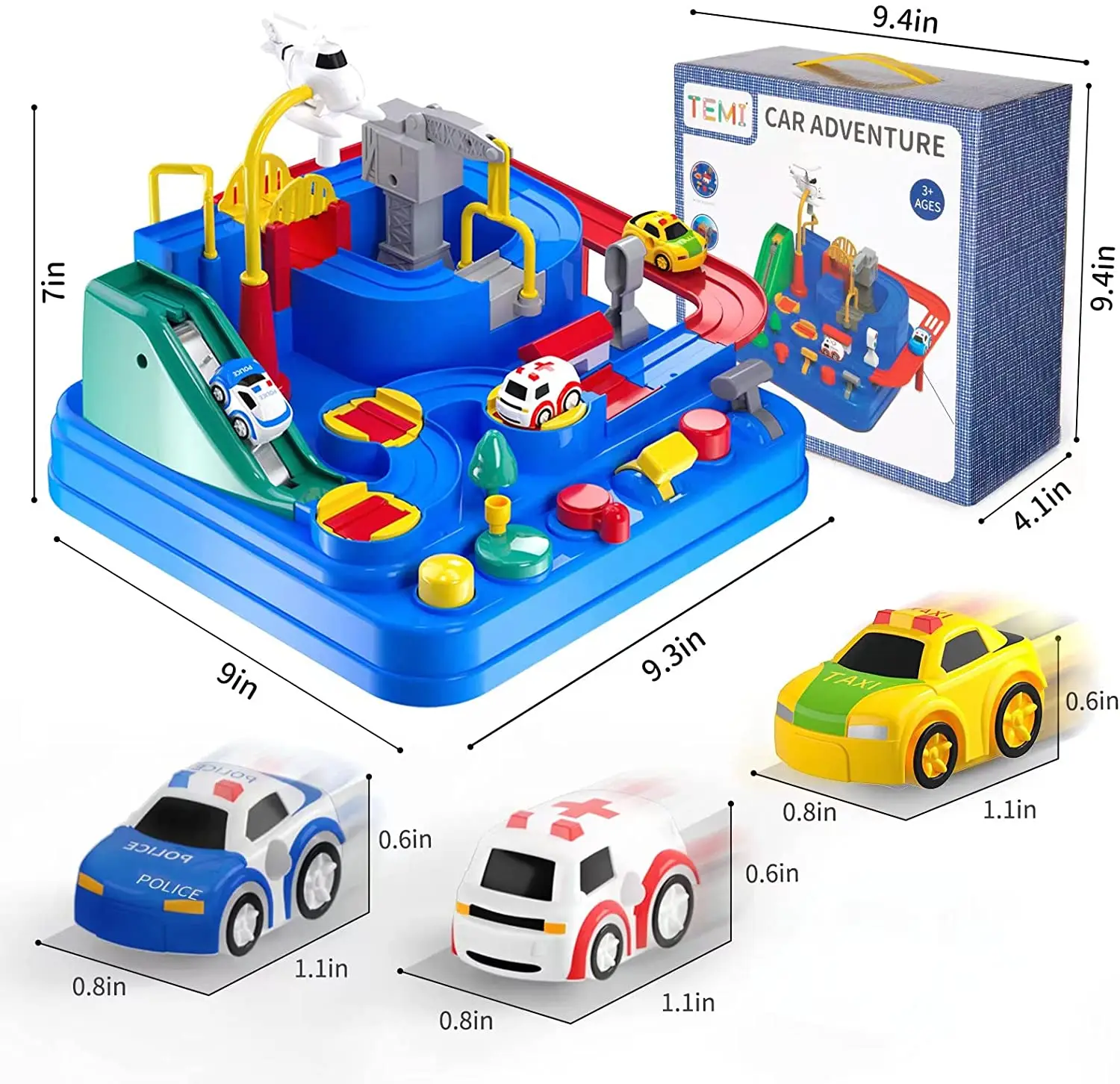Kids Educational Slot Rail Vehicle Parking Lot City Rescue Track Race Car Adventure Toy Buy