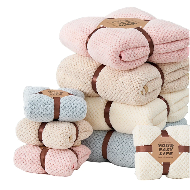 Premium Quality 2022 Latest Design Luxury Custom Microfiber Face Hand Bath Towels Thick Fluffy