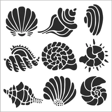 20 Pieces Sea Creatures Stencils Sea Painting Templates Reusable Sea Animal Painting Stencils for DIY Crafts Scrabooking Painting on Wood 