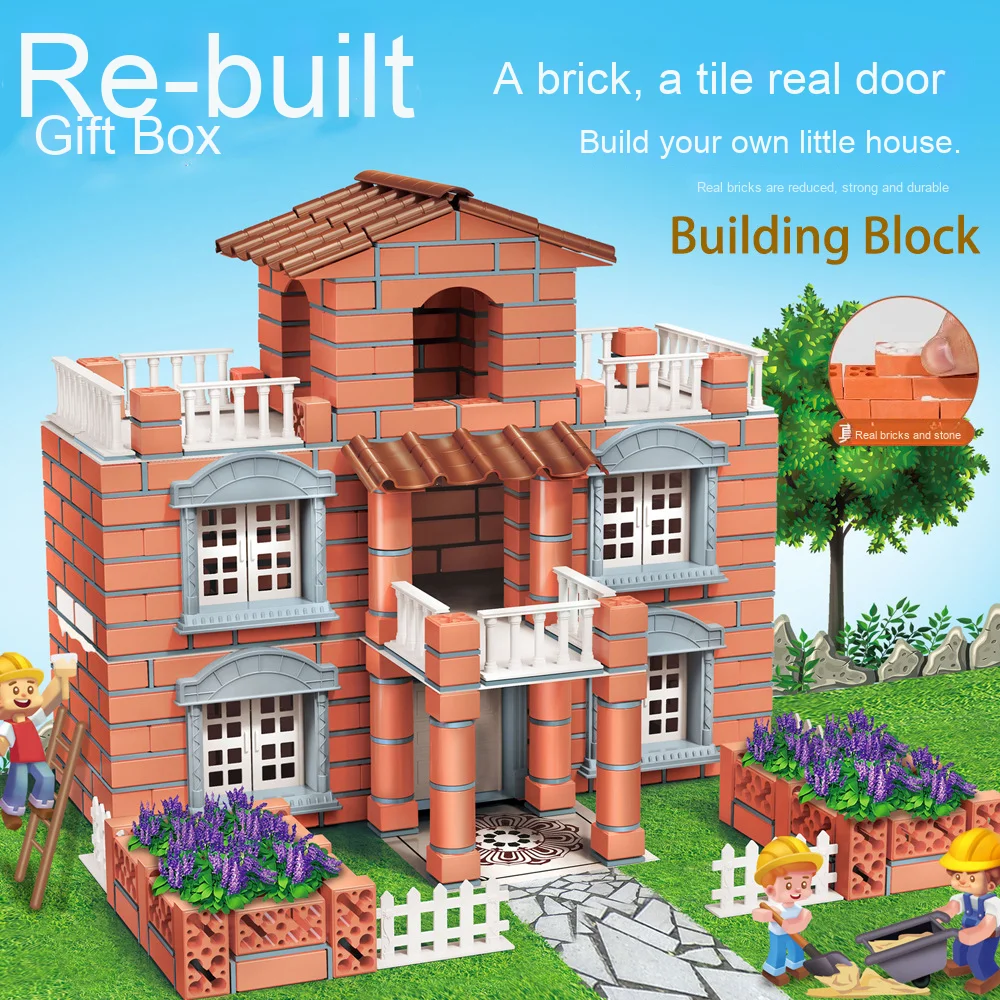 500PCS Plastic Construction Kit Miniature Architecture Toys