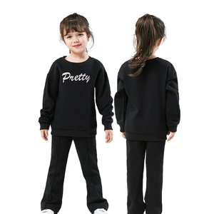 Custom Kids Sweat Suits High Quality 2 Piece Hoodies Sweatshirts Girls Clothing Sets