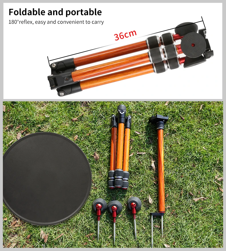 Camping Table Tripod With Round Tray for Outdoor Camping