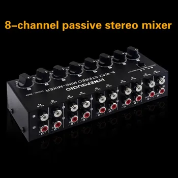 LYNEPAUDIO B066 Mini Stereo 8 Channel Passive Mixer RCA