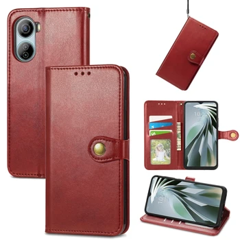 ZTE Libero 5G IV Retro Solid Color Buckle Leather Case