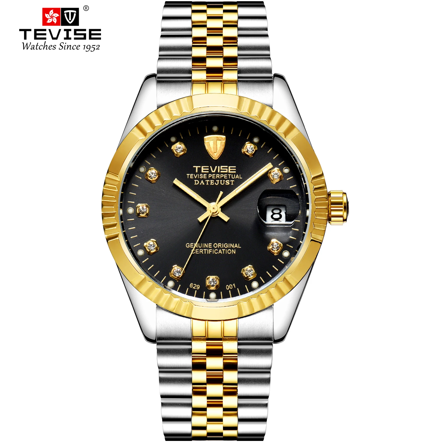 TEVISE OEM ODM Automatic Watch Date Customized Watches Classic Mechanical Watches for Men