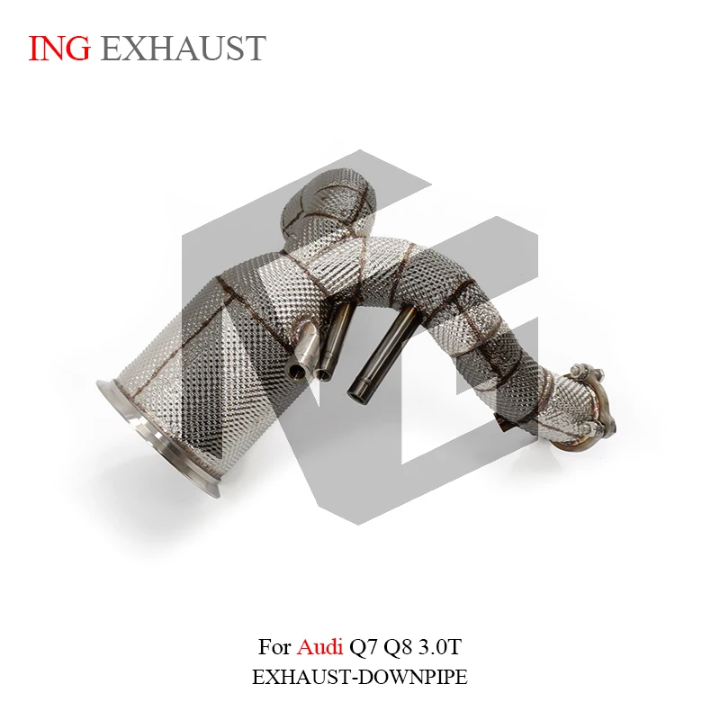 ING Auto Performance Parts for Audi Q7 Q8 Downpipe 2018+ 2.0T 3.0T Stainless Steel 304 Exhaust Pipe
