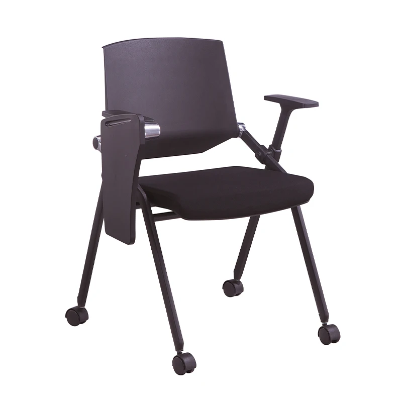Conference Chairs with Armrest Wheels Ergonomic Office Chair Office Furniture Chair with Writing Pad