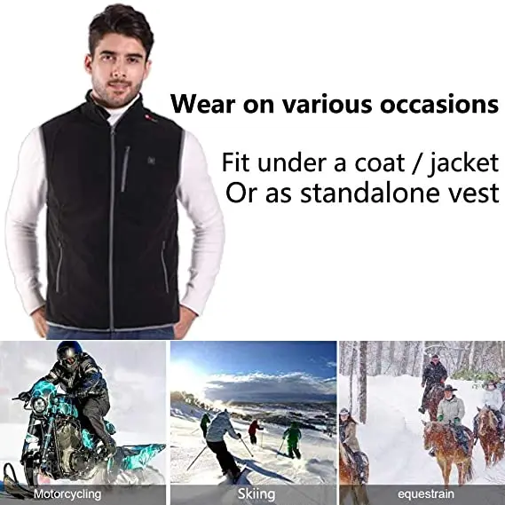 Wholesale Softshell Windproof Battery Powered Thermal Heated Vest Mens ...