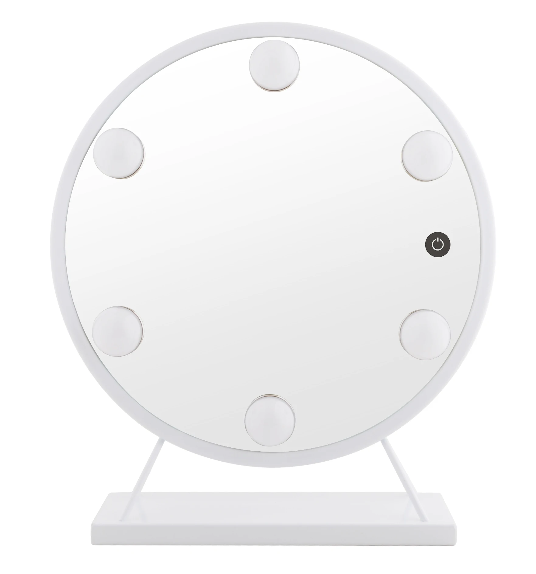 Round Smart Dresser Custom Cosmetic Mirror Hollywood Led Mirror Lighted