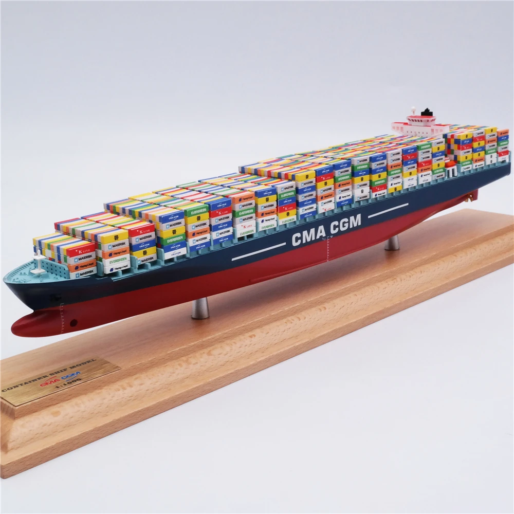 【A】35cm cma-cgm container ship model Custom ship model gifts O.A.S ship model